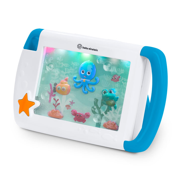 Baby Einstein On-the-Go Sea Dreams Soother, tragbares Baby-Tablet-Spielzeug mit Musik und Lichtern,