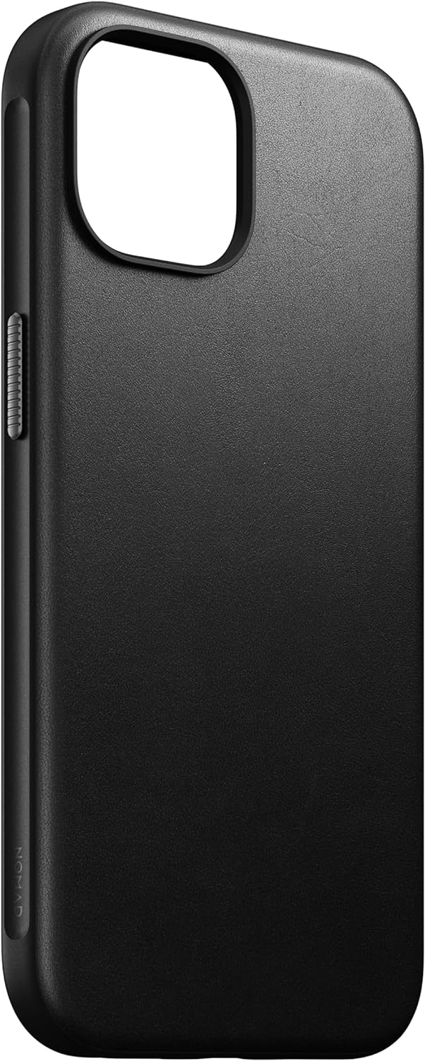 NOMAD Modern Leather Case | für iPhone 15 | Schutzhülle aus Polycarbonat und hochwertigem Echtleder