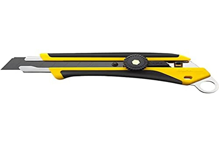OLFA L-6 - Cúter con bloqueo manual, mango antideslizante, púa de metal con agujero de 12mm para mos