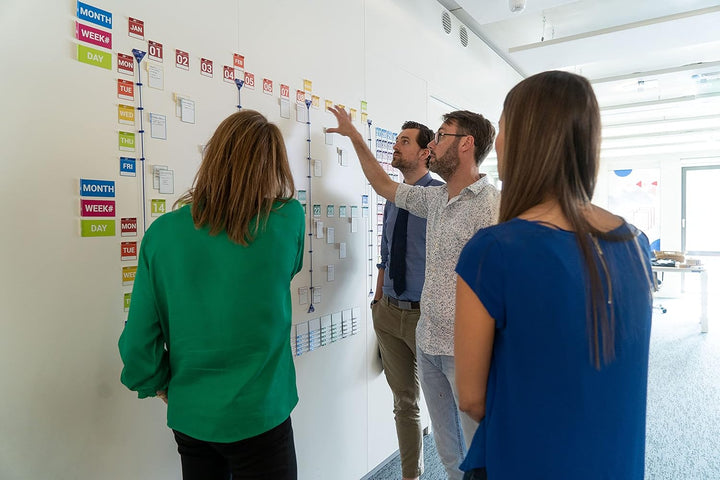 PATboard Weeknumber planning board set - Magnetkarten für eine Lean Planungstafel - Planen mit Woche