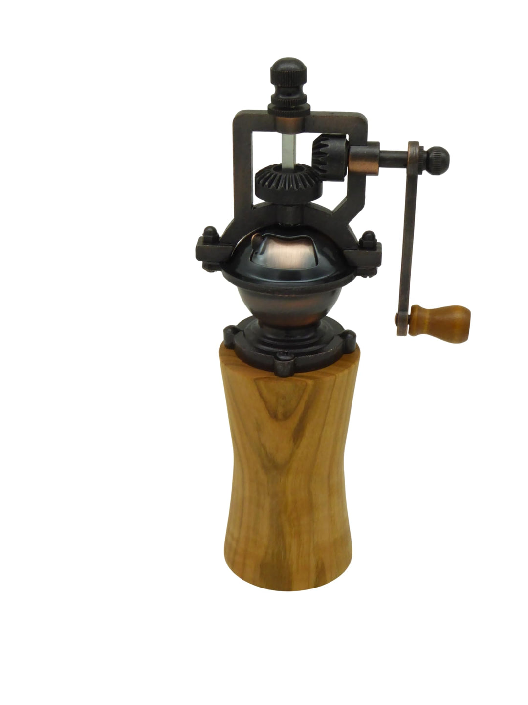 Holz Pfeffermühle Nostalgie handgemacht aus Edelhölzern | handgedrechselt | mit Kurbel | Gewürzmühle
