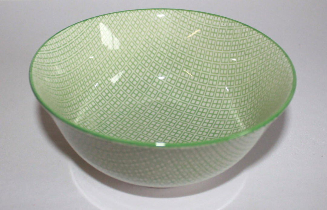 Grosse Matcha Reisschale Porzellan Soba Bowl „Niji“ grün ø 15 cm Nr. 090
