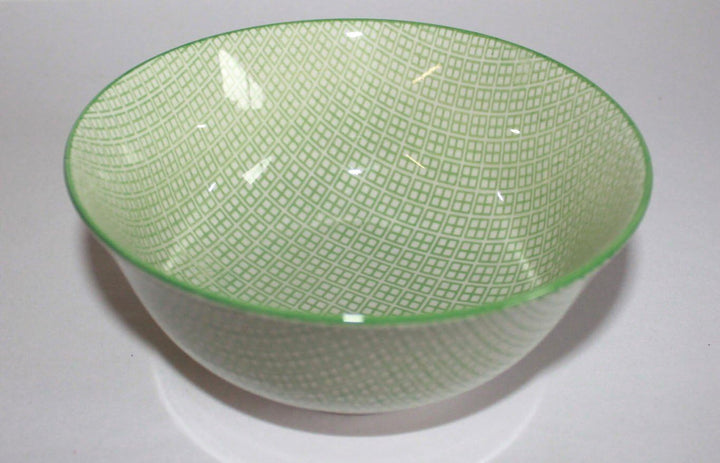 Grosse Matcha Reisschale Porzellan Soba Bowl „Niji“ grün ø 15 cm Nr. 090