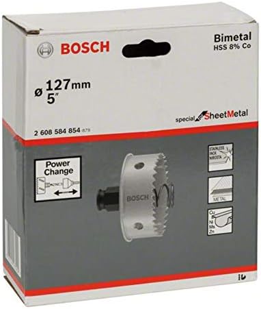 Bosch Professional 1x Lochsäge Special for Sheet Metal (für Edelstahlbleche, Stahlbleche, Ø 127 mm,