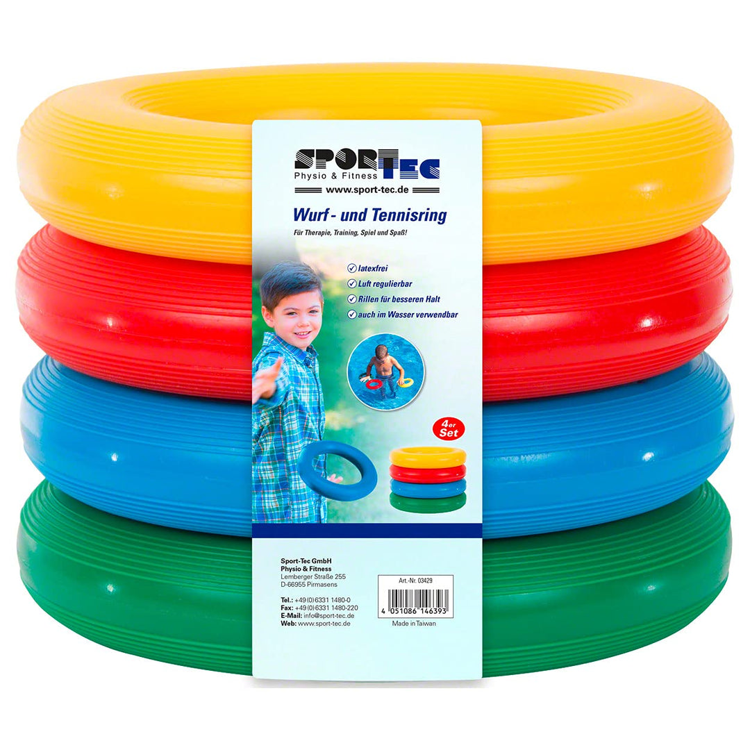 Sport-Tec Wurf- und Tennisringe ø18 cm, 4er Set