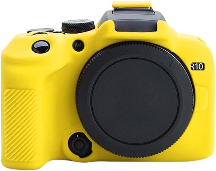 Kameratasche für Canon EOS R10, Silikon-Gummi, Kameragehäuse, Schutzhülle für Canon EOS R10, Gelb, g