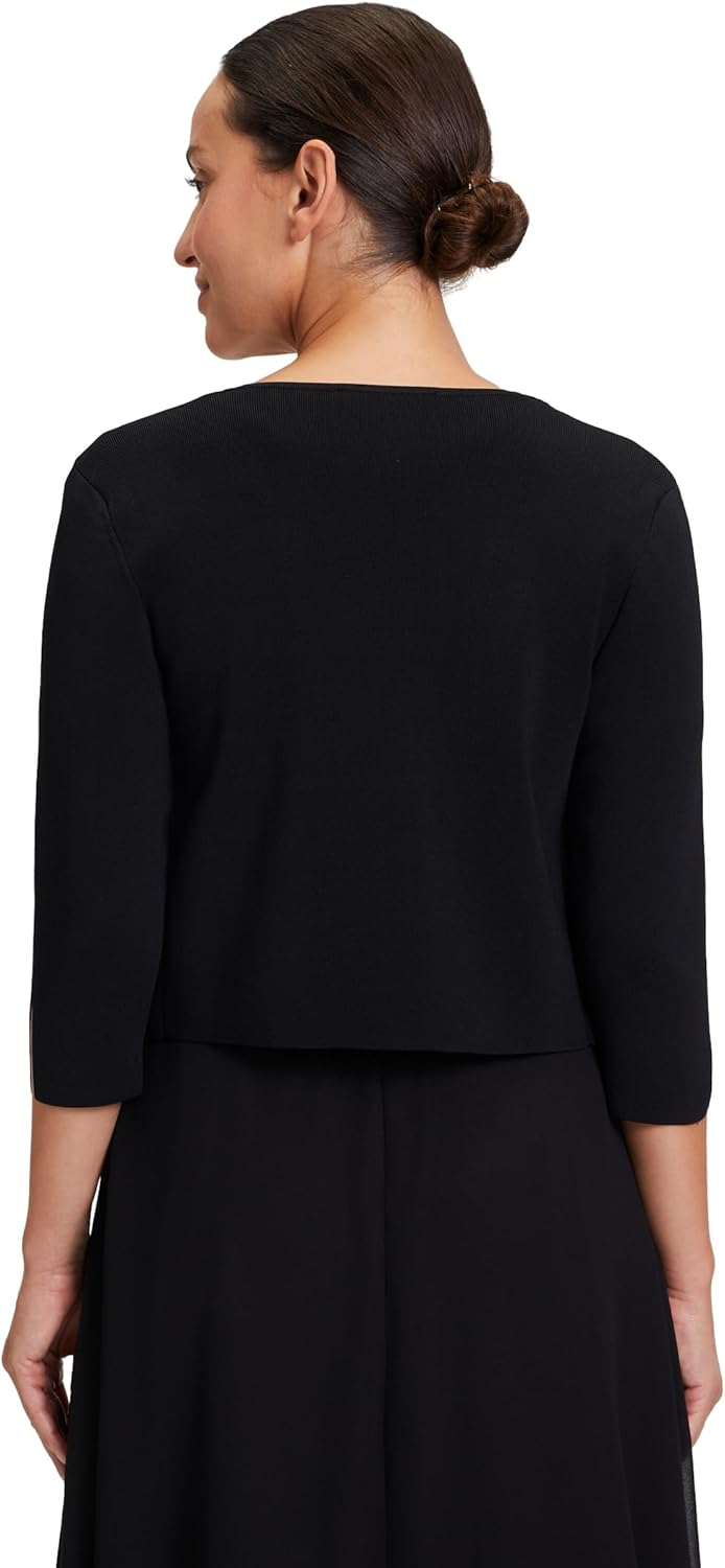 Vera Mont Damen Strickbolero Langarm S Schwarz, S Schwarz