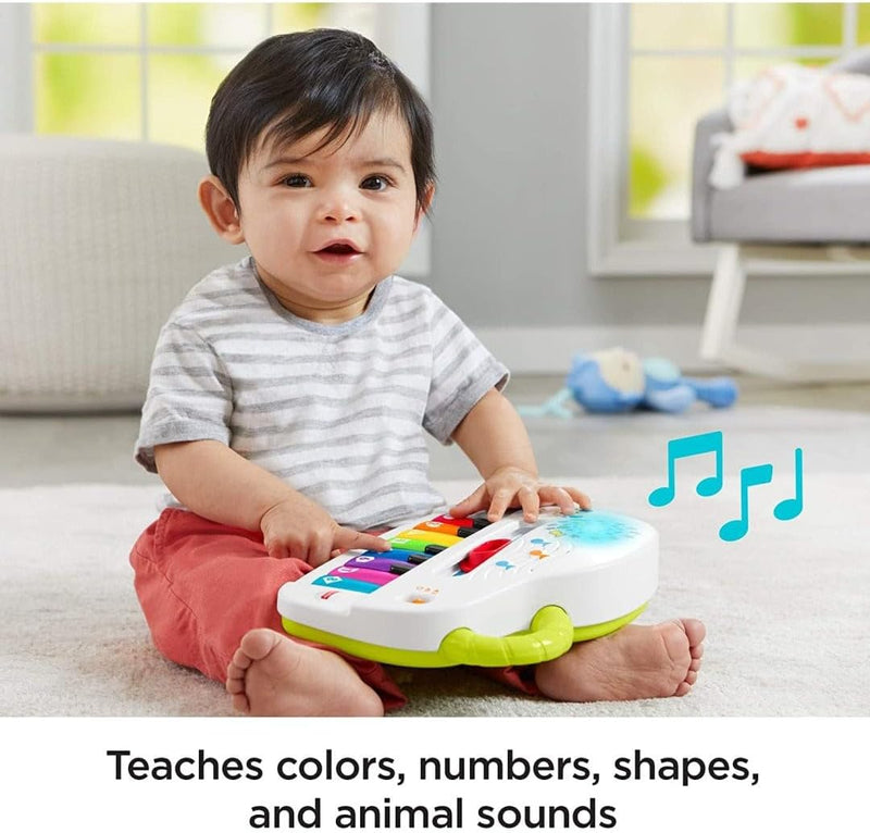 Fisher-Price Babys erstes Keyboard - tragbares Spielzeugklavier mit 4 Spielmöglichkeiten, Liedern, L