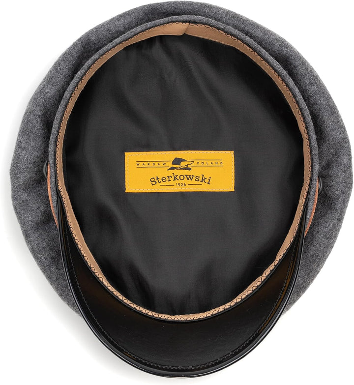 Sterkowski Maciejowka Model 1 Mütze | Wolle Schirmmütze für Herren und Frauen | Elegant Breton Mütze