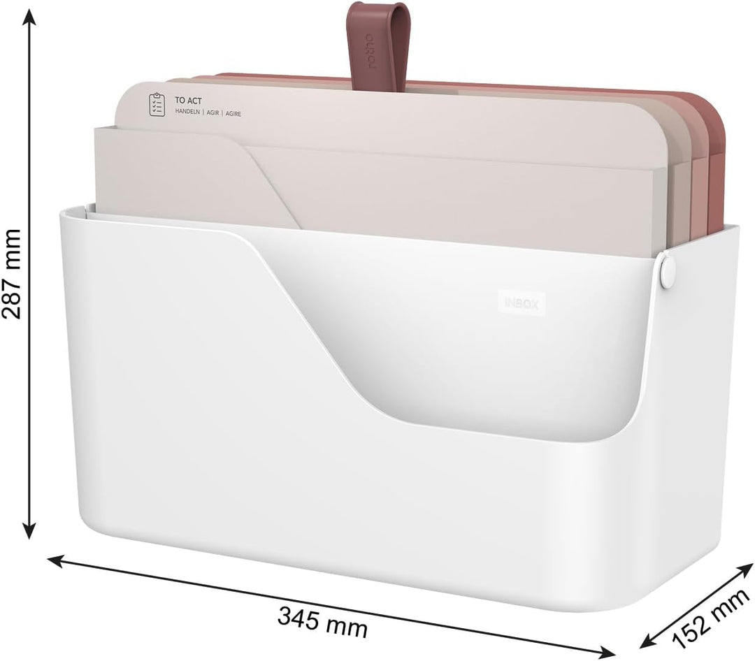 Rotho MyPaper Dokumentenablage, Schreibtisch-Organizer, Dokumentenhalter, Briefablage, Postfach, Pap