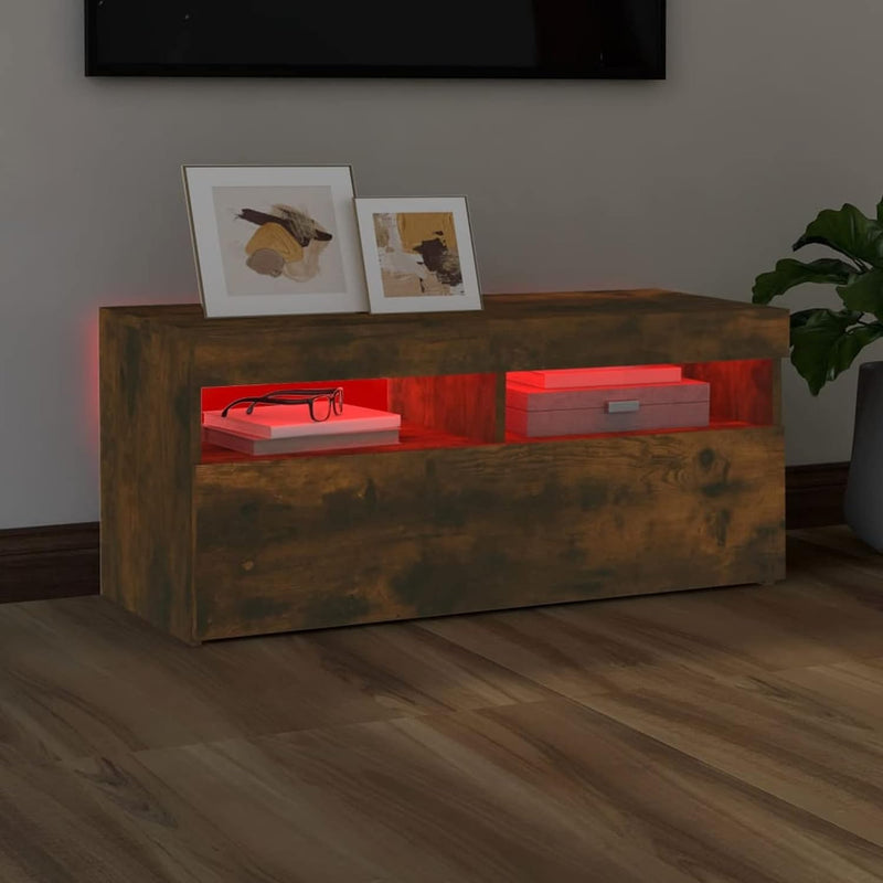 Tidyard TV-Schrank TV-Ständer Mit RGB-LED-Leuchte Fernsehschrank Sideboard Lowboard Fernsehtisch Sof