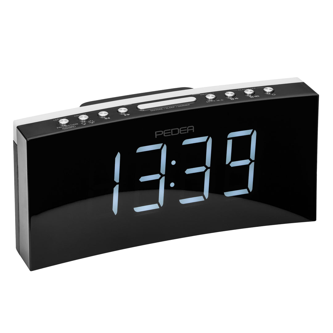 PEDEA Digital Radio-Wecker | Projektionsuhr mit LED-Anzeige und lauter Dual-Alarm Clock für Tiefschl