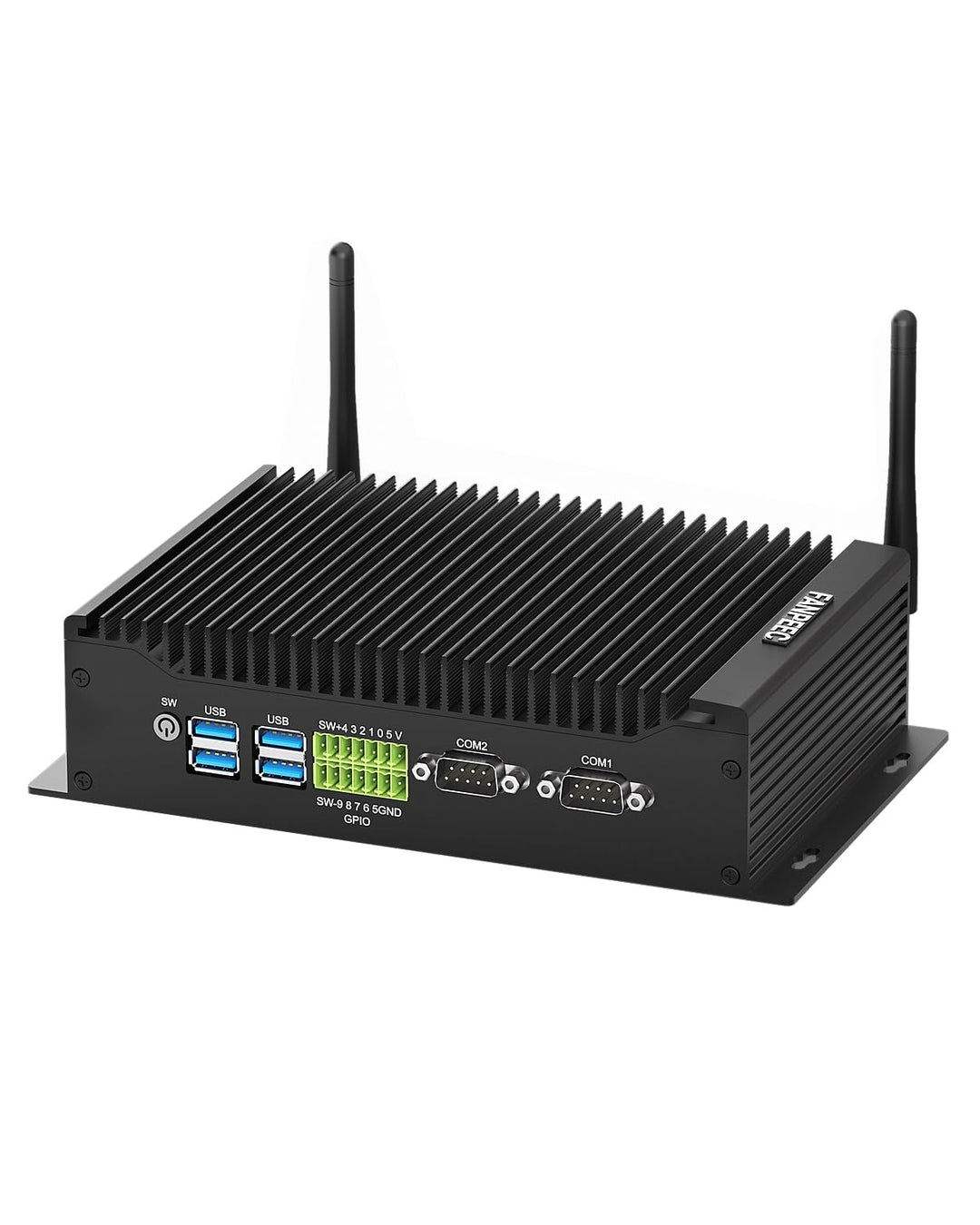 FANPEEC Lüfterloser Mini PC Core i7-10810U (max. 4,90 GHz), Industrie PC Windows 11 Pro 16GB DDR4 RA