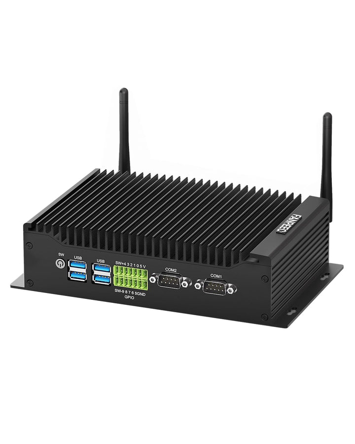 FANPEEC Lüfterloser Mini PC Core i7-10810U (max. 4,90 GHz), Industrie PC Windows 11 Pro 16GB DDR4 RA