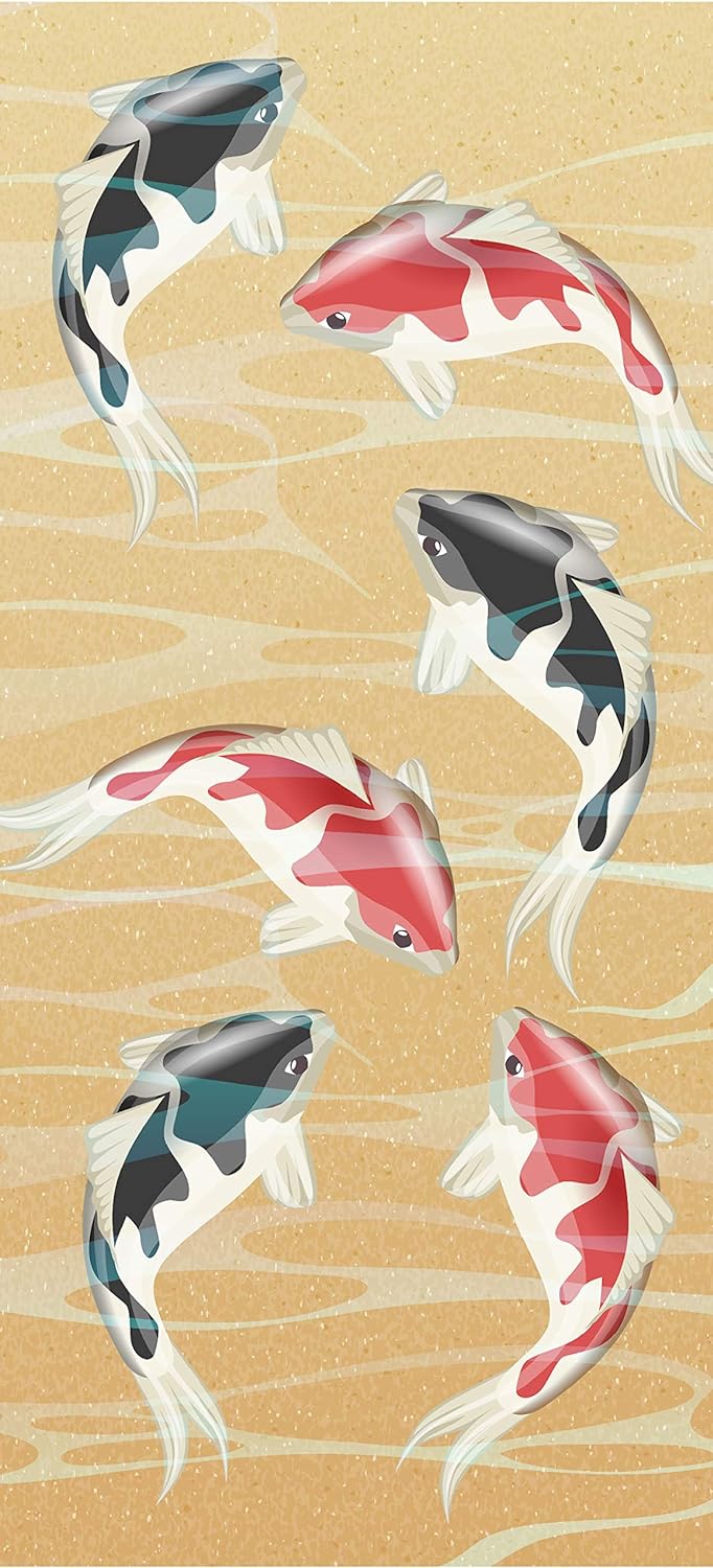 wandmotiv24 Türtapete japanische koi fische 80 x 200cm (B x H) - Dekorfolie selbstklebend Sticker fü