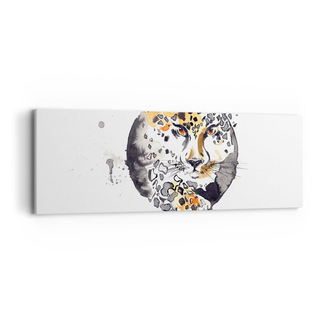 Panorama Bilder auf Leinwand Katze Orb Tierwelt Geparden Leinwandbild 90x30cm Wandbilder Dekoration
