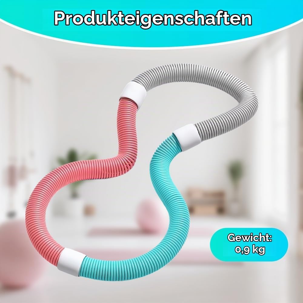 ADDLIVE Hula Hoop mit Gewicht, Faltbarer Hula Hoop Reifen, Soft Hula Hoop zum Abnehmen mit Gewicht,