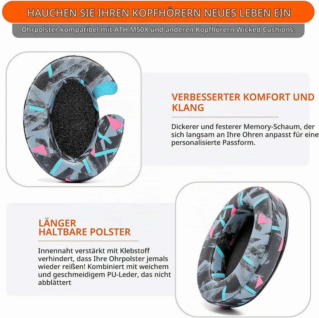 WC PadZ - The Ultimate Upgraded Earpads by Wicked Cushions - Kompatibel mit Audio Technica, HyperX,