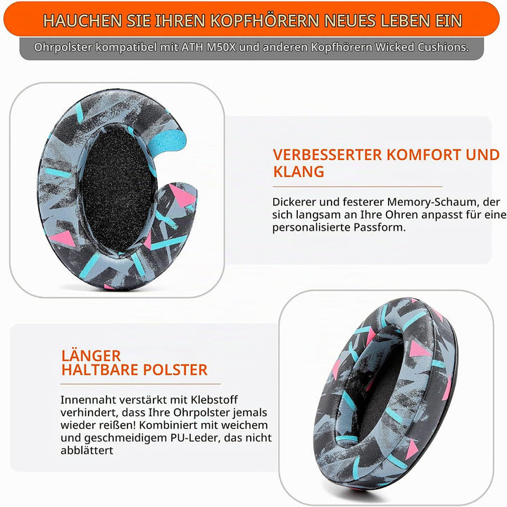 WC PadZ - The Ultimate Upgraded Earpads by Wicked Cushions - Kompatibel mit Audio Technica, HyperX,