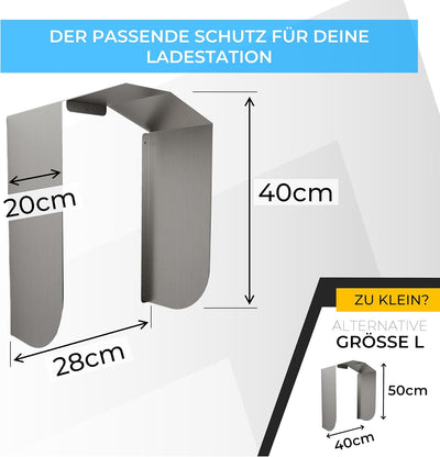 GRAFT Wallbox Wetterschutz | Schutzdach für e-Auto Ladestation | Zubehör für Wallboxen | Regenschutz