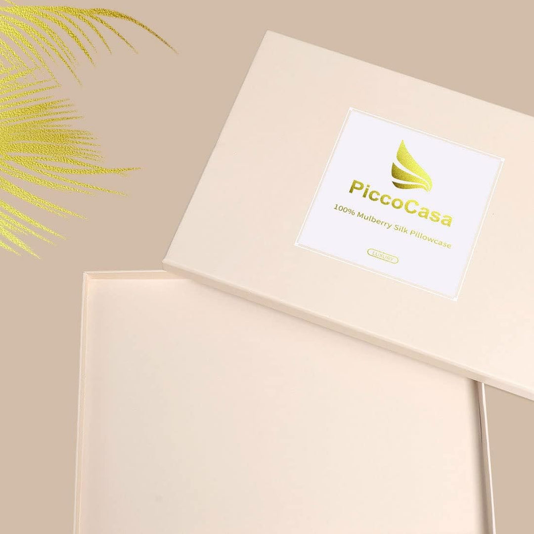 PiccoCasa Seide Kissenbezug 40x40 Seidenkissenbezug aus 100% Seide 22 Momme kopfkissenbezug Haare un