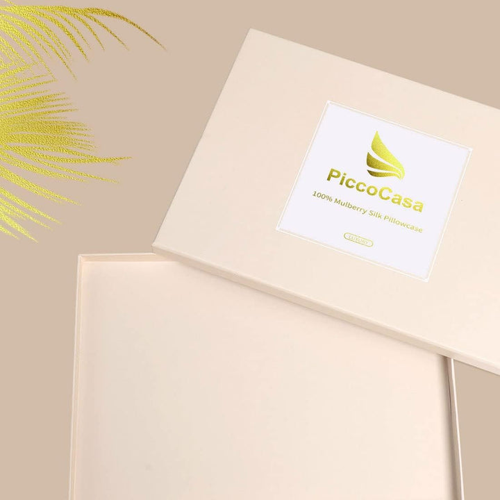 PiccoCasa Seide Kissenbezug 40x40 Seidenkissenbezug aus 100% Seide 22 Momme kopfkissenbezug Haare un