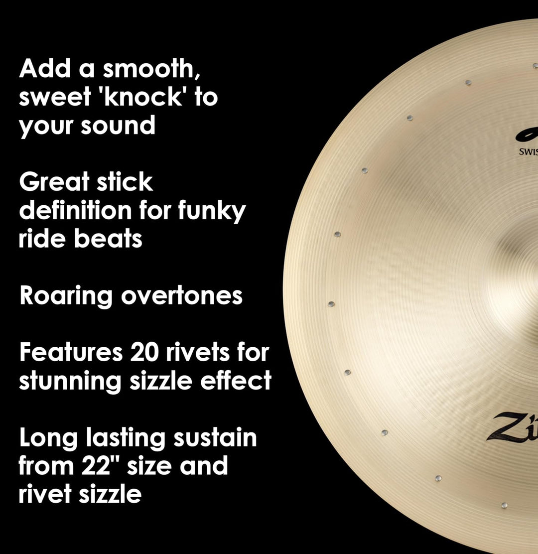 Zildjian A Zildjian Series - 22" Swish Knocker Cymbal with 20 Rivets
