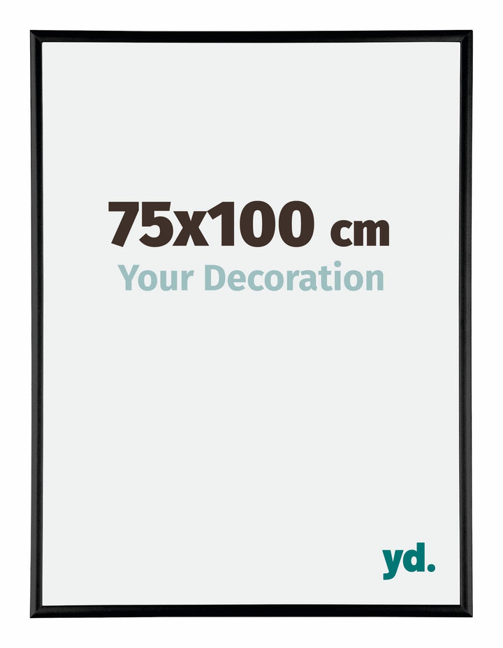 yd. Your Decoration - Bilderrahmen 75x100 cm - Schwarz Hochglanz - Bilderrahmen aus Aluminium mit Ac