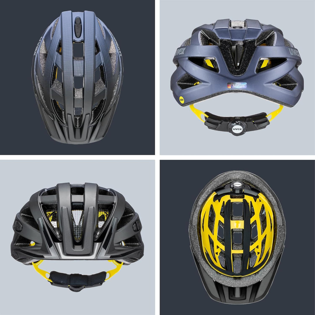 uvex Unisex – Erwachsene i-vo cc MIPS Fahrradhelm, Midnight - Silver mat, 56-60 cm Single, Single
