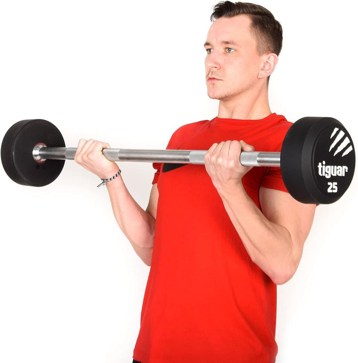Tiguar Straight PU Barbell 10 kg Langhantel Krafttraining Gewichte Hantel