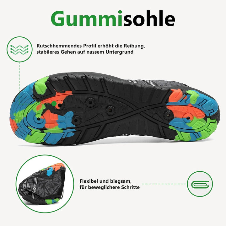 Saguaro Wasserschuhe für Herren, rutschfest, schnelltrocknend, Wasserschuhe 37 EU Lichtgrau, 37 EU L