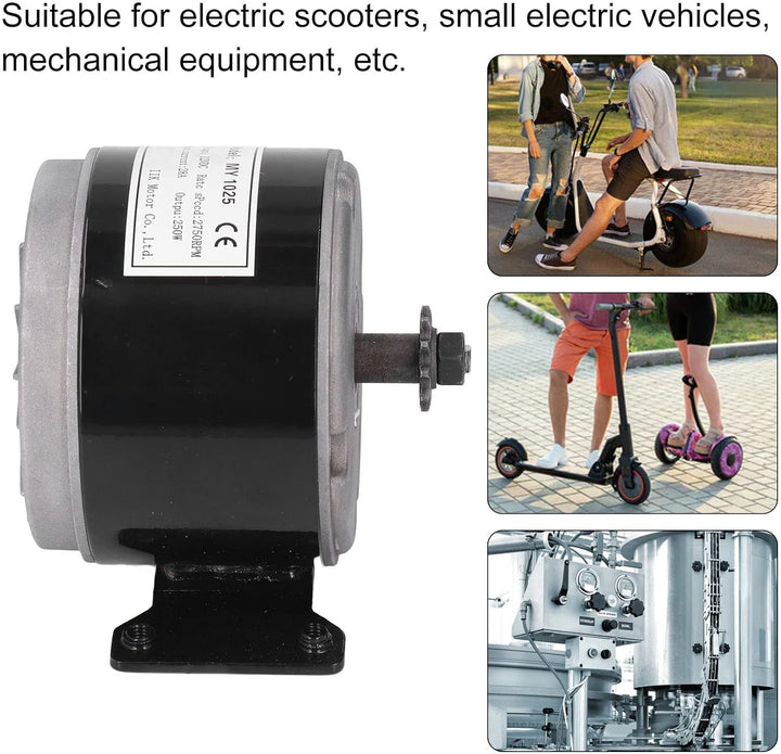 Elektroroller Motor DC Motor Gebürstet MY1025 12 V 250 W Gebürsteter DC Hochgeschwindigkeitsmotor 27