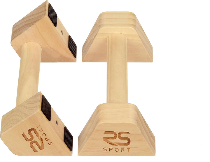 RS SPORT Calisthenics, Parallele aus Holz, niedrige Paralletten, Paralleline, Calisthenics, Push Up