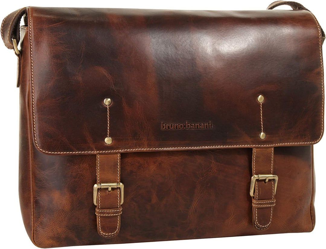 Bruno Banani Umhängetasche Jupiter Cognac echt Leder Herren, Damen - 020250