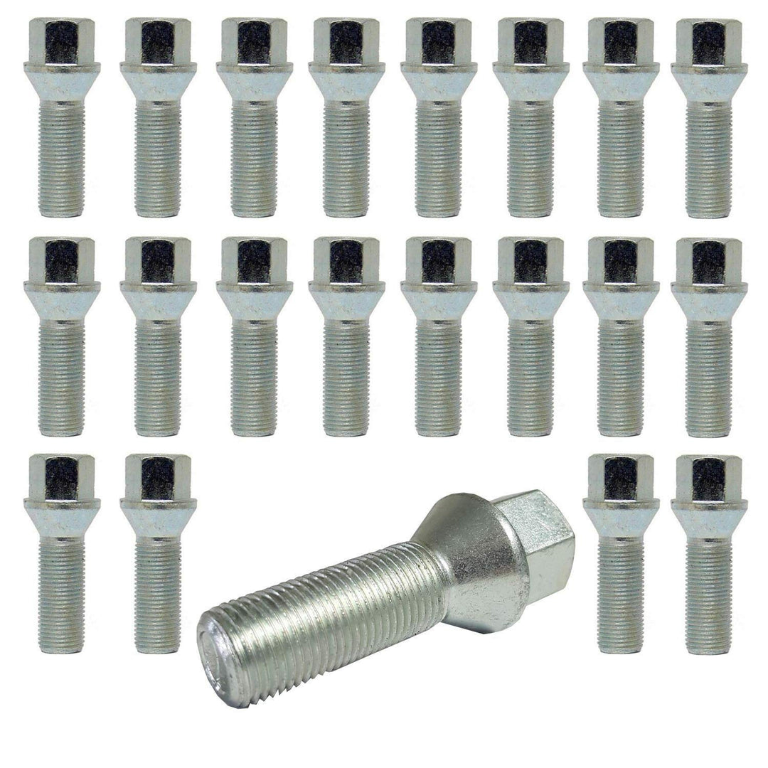 20 Tracer Radschrauben Radbolzen Kegelbund M14x1,25 28mm kompatibel mit BMW 1er, 2er, 3er, 4er, 5er,