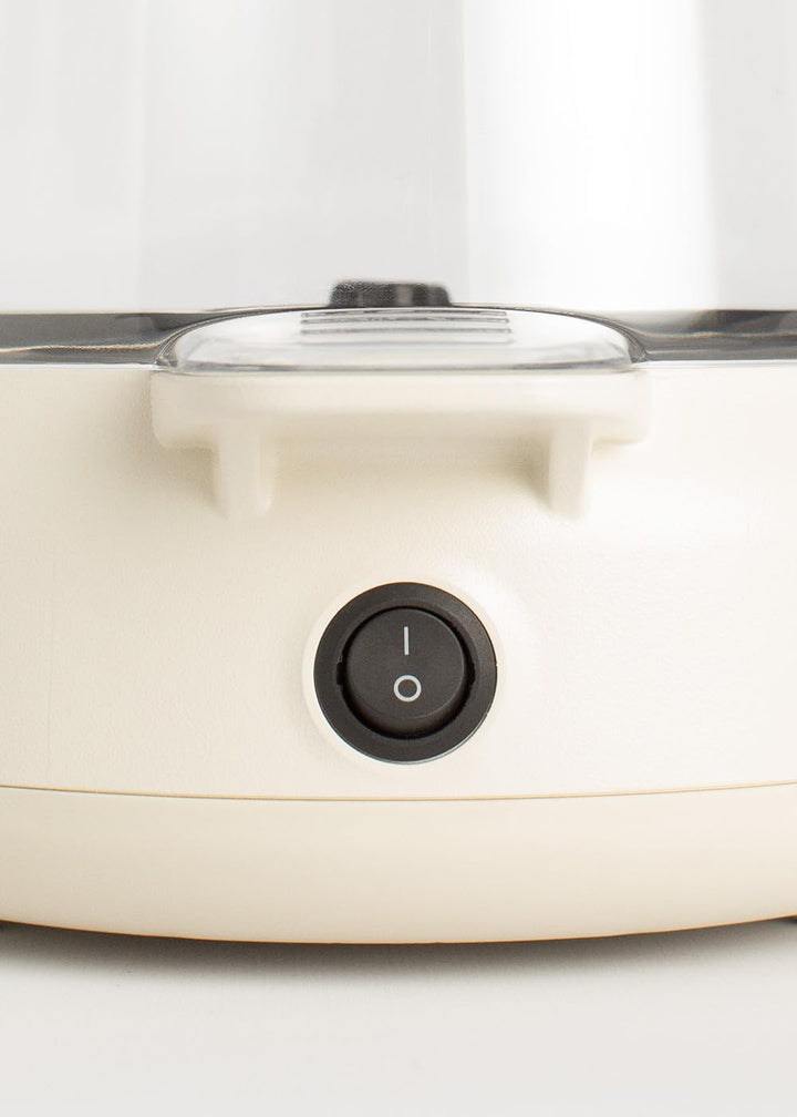 CREATE/POPCORN MAKER STUDIO/Popcornmaschine mit Butterschmelzer Cremeweiss/einfache Bedienung, bis z