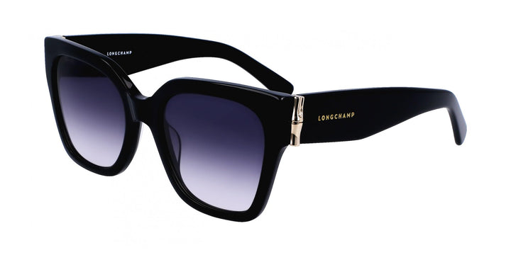 Longchamp Unisex LO732S Sunglasses, 001 Black, 55