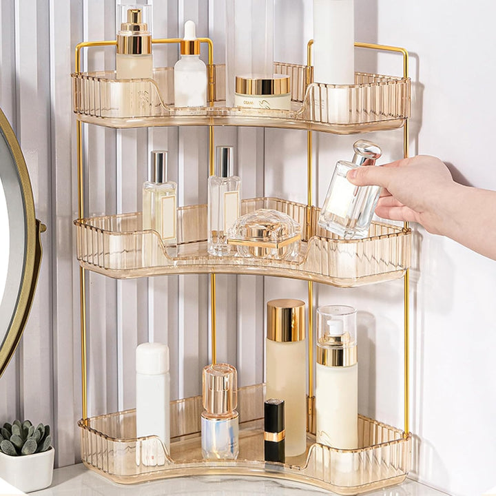 Make Up Organizer, Kosmetik Organizer Mit 3 Ebenen Grosse Kapazität Kosmetikorganiser Parfüm Duschge