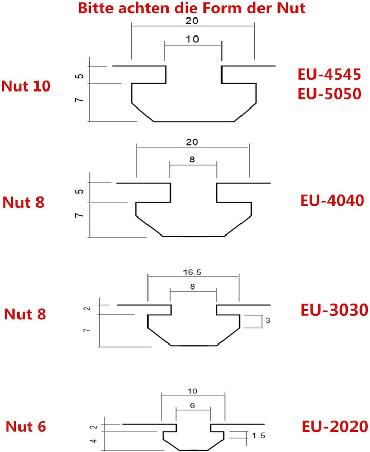 Justech 40x Eckwinkel Befestigungsmaterial für 4040 4080 Nut 8 Aluminium Extrusion Eckverbinder Alup