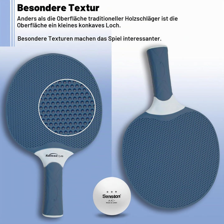 Senston Tischtennisschläger Set, professionelle Tischtennisschläger mit 3 Bällen, Ping Pong Paddel S