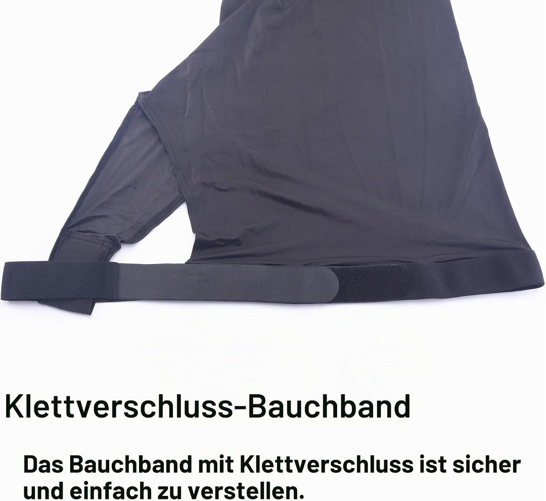 Leberna Lycra Stretch-Pferd Kapuze mit Reissverschluss - vollen Gesicht-Hals-Abdeckung XL Schwarz, X