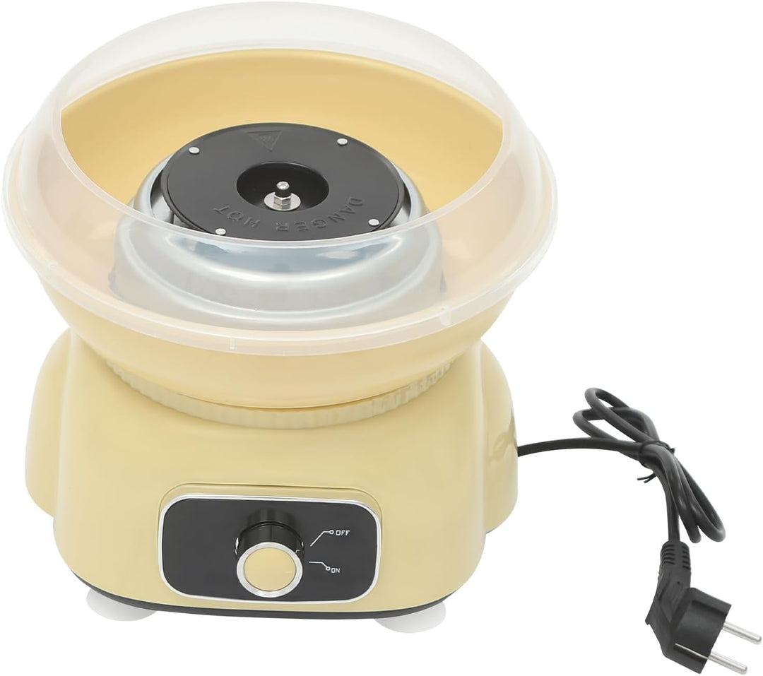 Elektrische Zuckerwattemaschine für Zuhause, 500W Retro Zuckerwatte Maschine mit, Spritzschutz, Mess