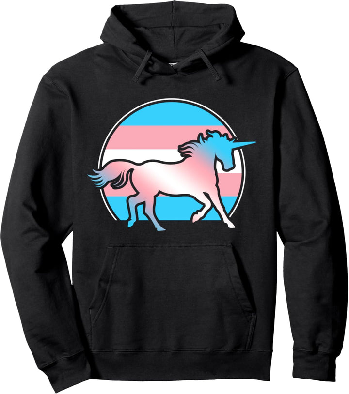 Queer Einhorn Transsexuell Flagge Pride LGBTQ Transgender Pullover Hoodie
