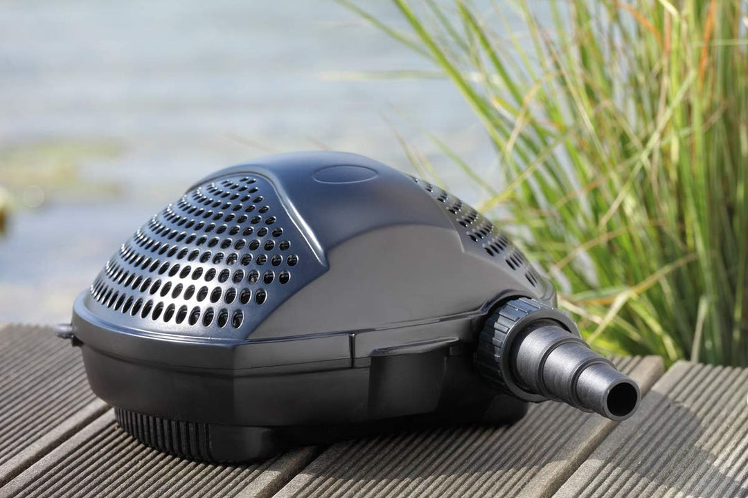 Pontec PondoMax Eco 5000 Bachlaufpumpe, 50855, Schwarz, 5.000 l/h, Förderung von Grobschmutz bis zu