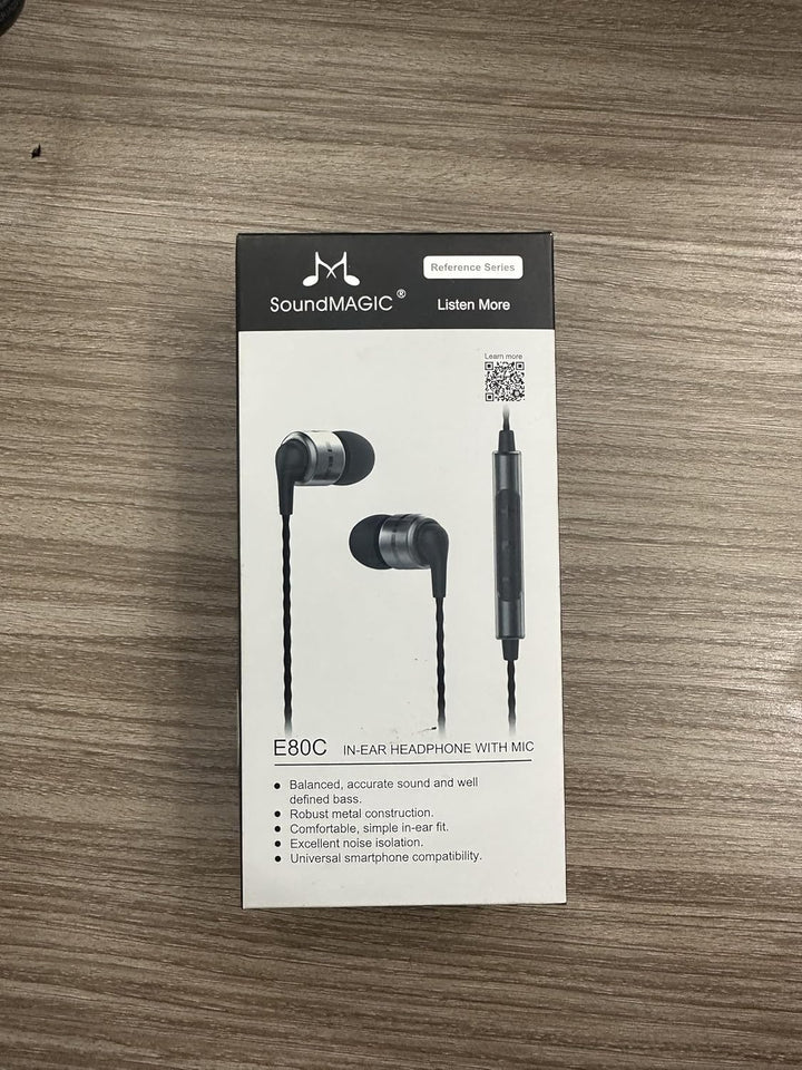 SoundMAGIC E80C Kabelgebundene Ohrhörer mit Mikrofon HiFi Stereo Audiophile Kopfhörer Geräuschisolie