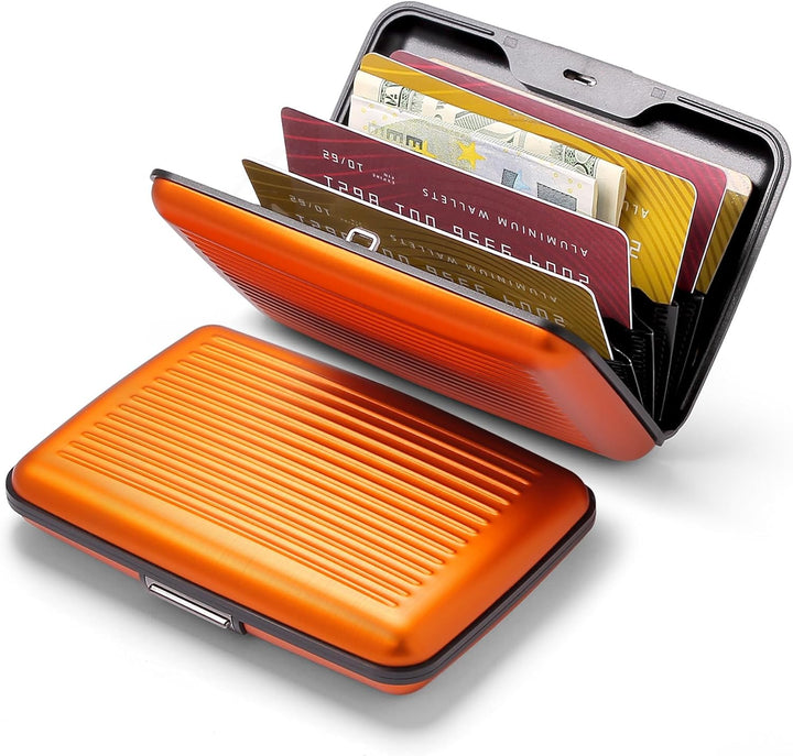 ÖGON -DESIGNS- Aluminium Kartenetui, RFID-Schutz vor Betrug und Entmagnetisierung, Kompakte Geldbörs