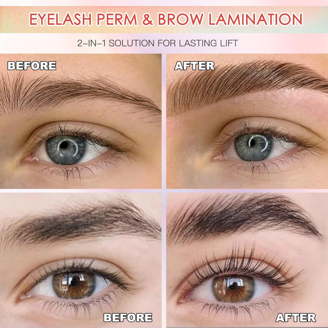 Upgrade Wimpernlifting & Brow Lamination Komplett Set | Schutzbarriere-Formel für Empfindliche Augen