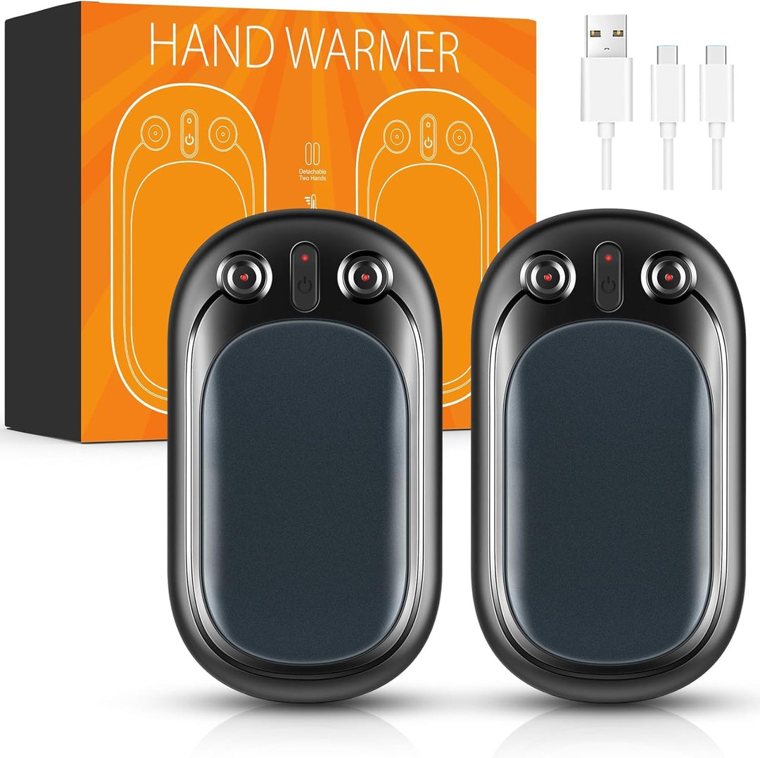 Handwärmer Elektrisch USB Wiederaufladbar 2er Set 12 Stunden, Taschenwärmer Wiederverwendbar Elektri