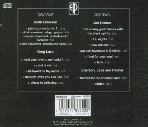 Works Volume 1, Audio-CD