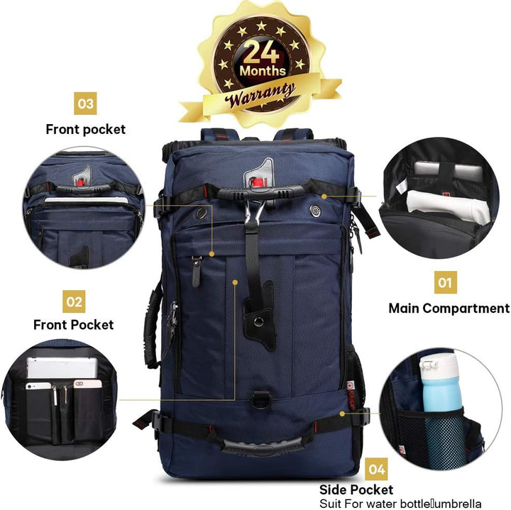 KAKA Travel Backpack, Carry On Backpack Durable Convertible Duffle Bag Fit for 15.6 Inch Laptop for